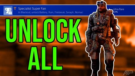 How To Unlock All Specialists .